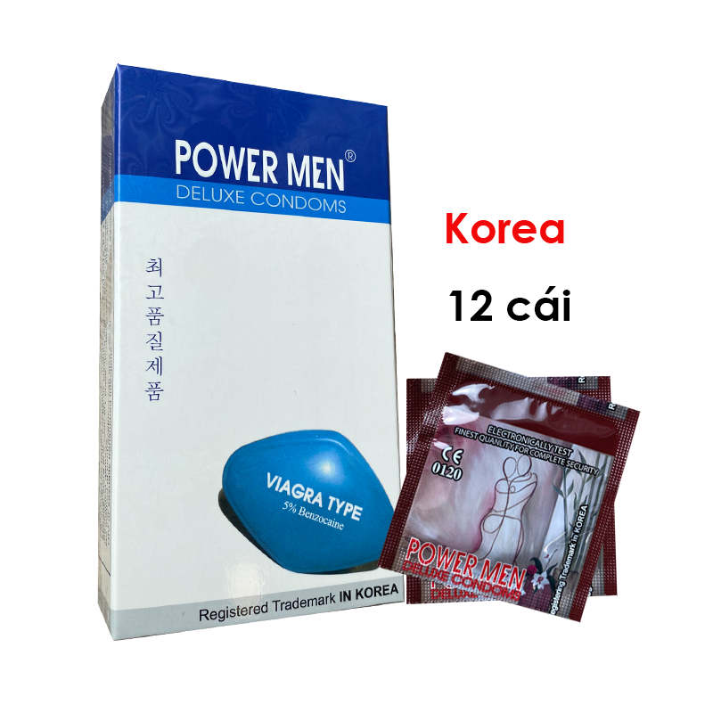 Bao cao su Powermen Viagra Type siêu mỏng Power Men kéo dài thời gian