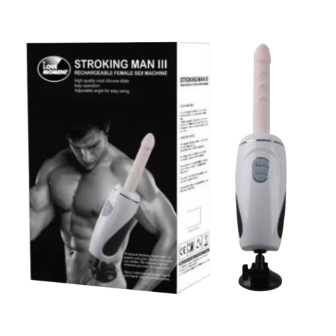 Dương vật giả dính tường thụt cực mạnh xoay 360 độ tỏa nhiệt - Stroking Man III - Silver
