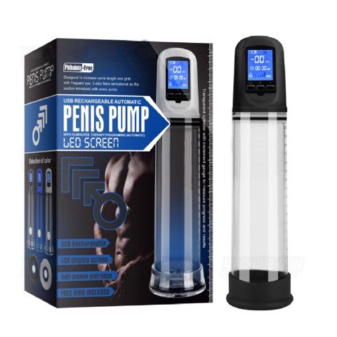 Máy tập tăng kích thước dương vật tự động màn hình LCD - Penis Pump Led Screen