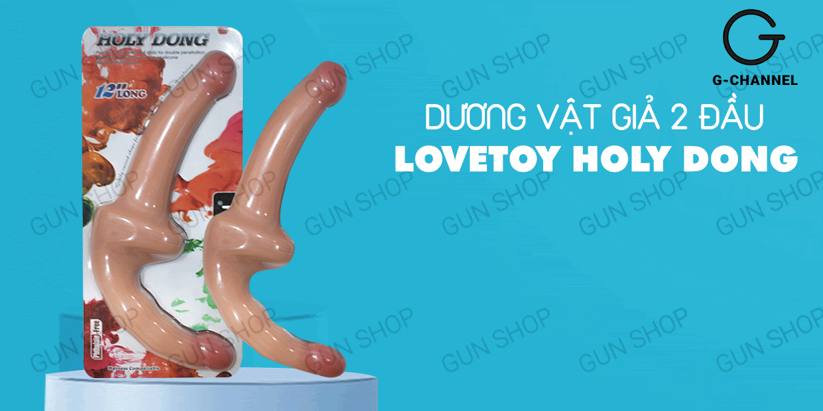 Dương vật giả 2 đầu mềm dẻo đa chiều rung cảm ứng Lovetoy Holy Dong