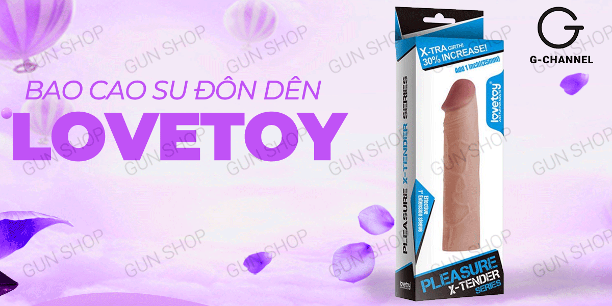 Bao cao su đôn dên Lovetoy tăng kích thước rung mạnh siêu sướng