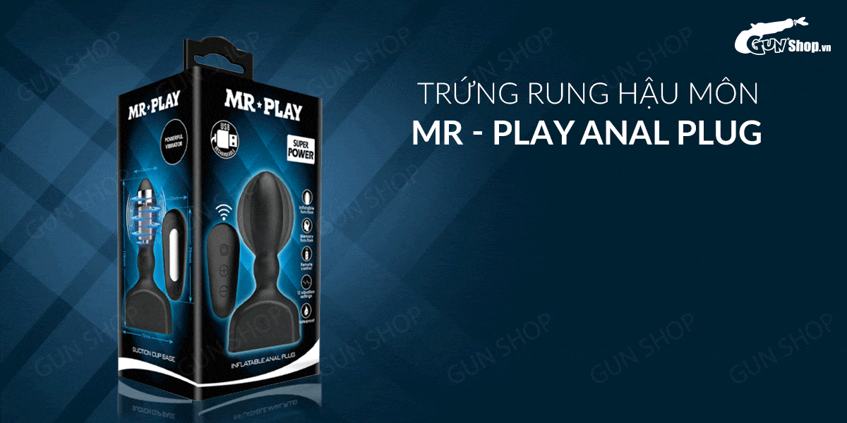 Trứng Rung Hậu Môn 12 Chế Độ Pretty Love Mr-Play Giá Tốt