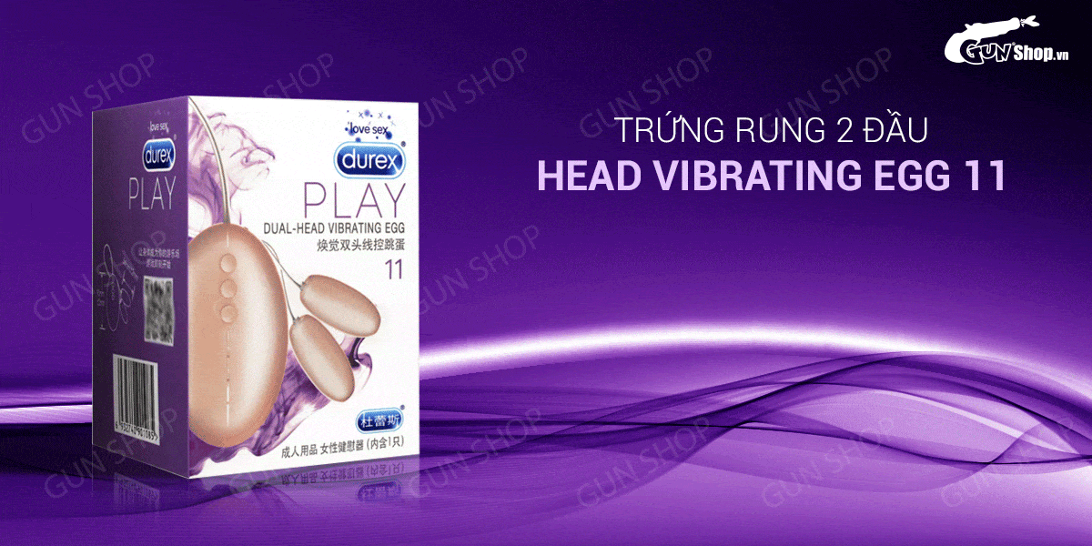 Trứng rung 2 đầu Durex Play Dual 12 chế độ rung kích thích cực khoái