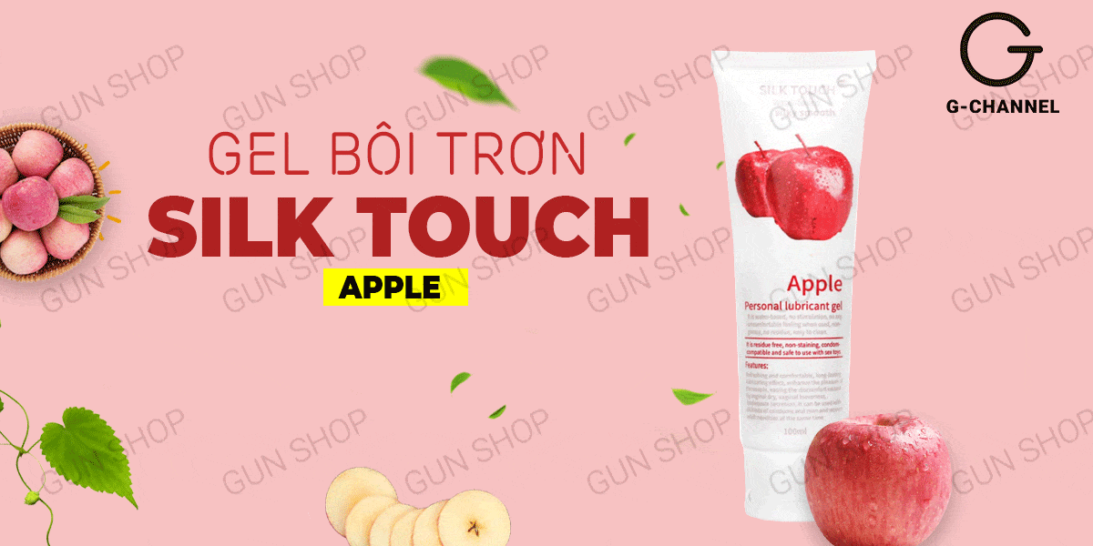 Gel bôi trơn hương táo Silk Touch 100ml an toàn dịu nhẹ nâng cao khoái cảm