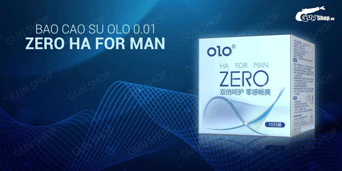 Bao cao su OLO 0.01 Siêu mỏng nhiều gel bôi trơn Hộp 10 cái