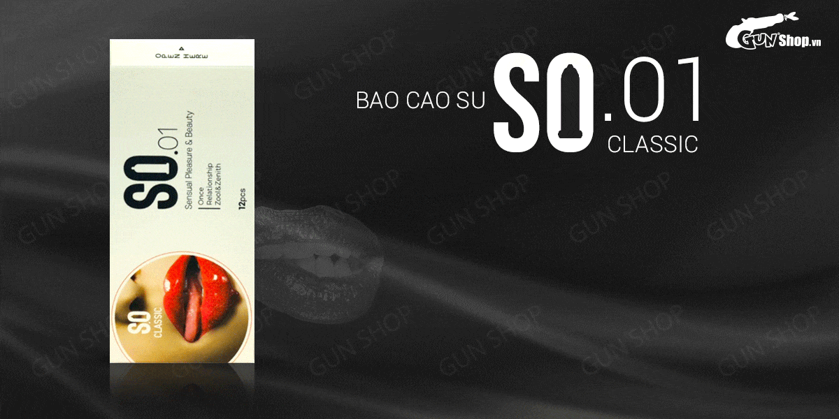 Bao cao su SO Classic mỏng gel bôi trơn nhiều an toàn hộp 12