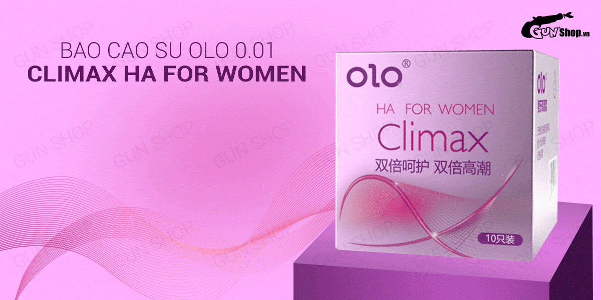 Bao cao su OLO 0.01 Climax Ha For Women siêu mỏng dưỡng ẩm an toàn giá tốt