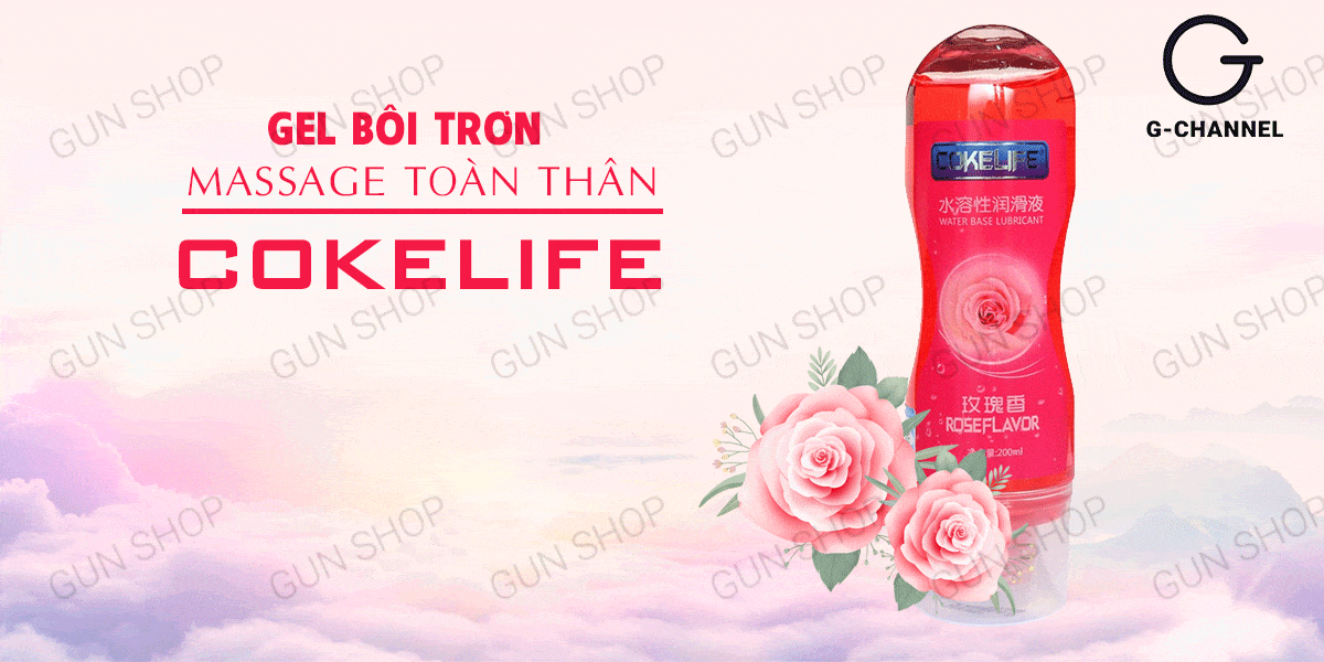 Gel bôi trơn hương hoa hồng Cokelife 100ml thơm dịu ngọt kích thích