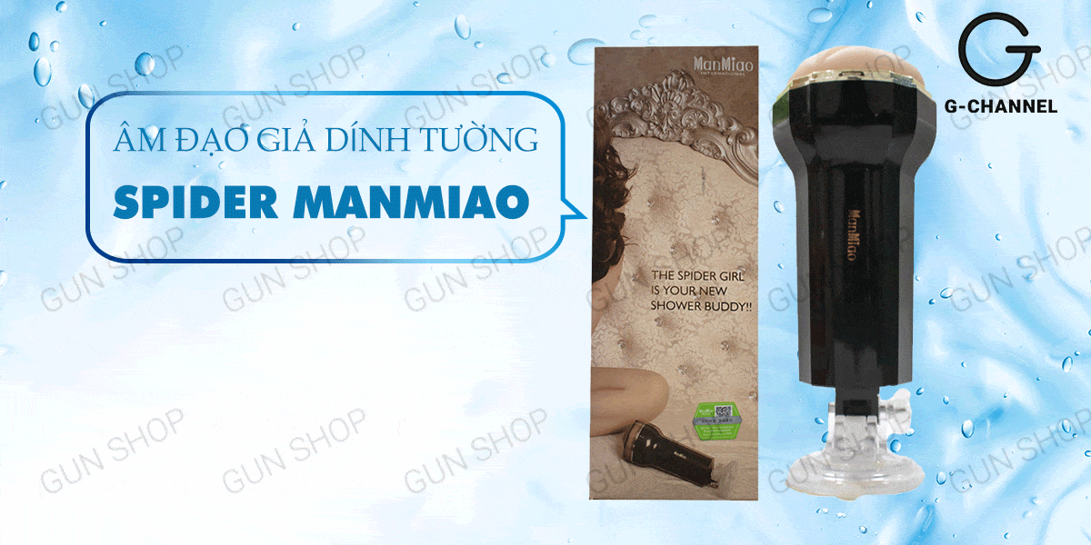 Âm đạo giả dính xoay 120 độ Spider Manmiao siêu thực uy tín