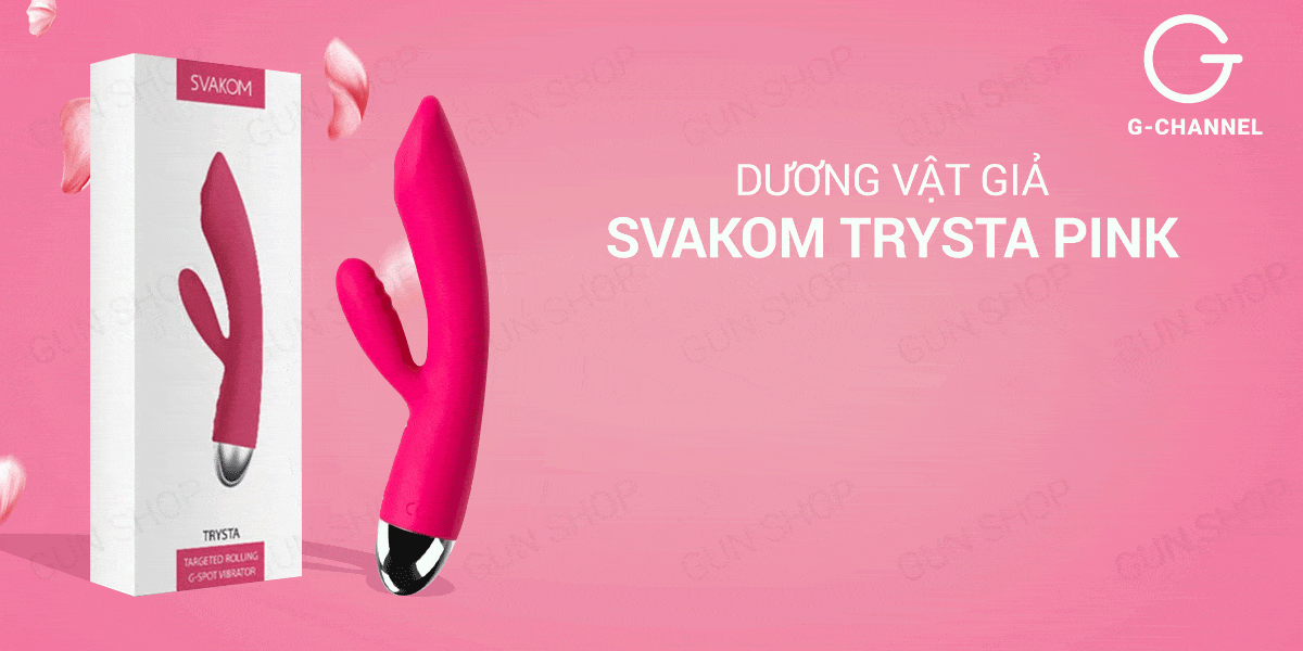 Dương vật giả Svakom Trysta Pink 35 chế độ rung sạc tiện lợi