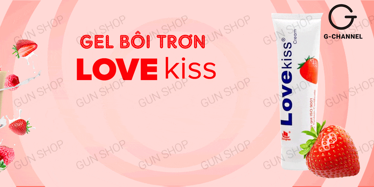 Gel bôi trơn Love Kiss hương dâu 100ml tăng khoái cảm yêu