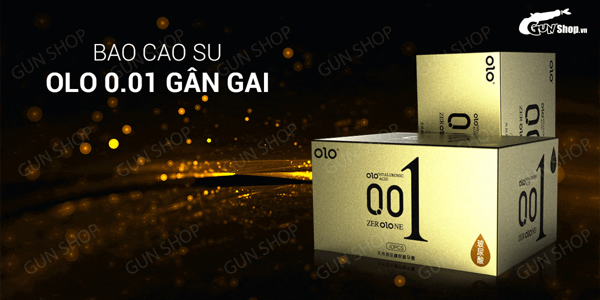 Bao cao su OLO 0.01 gân gai siêu mỏng kéo dài thời gian hộp 10 cái kích thích cực khoái