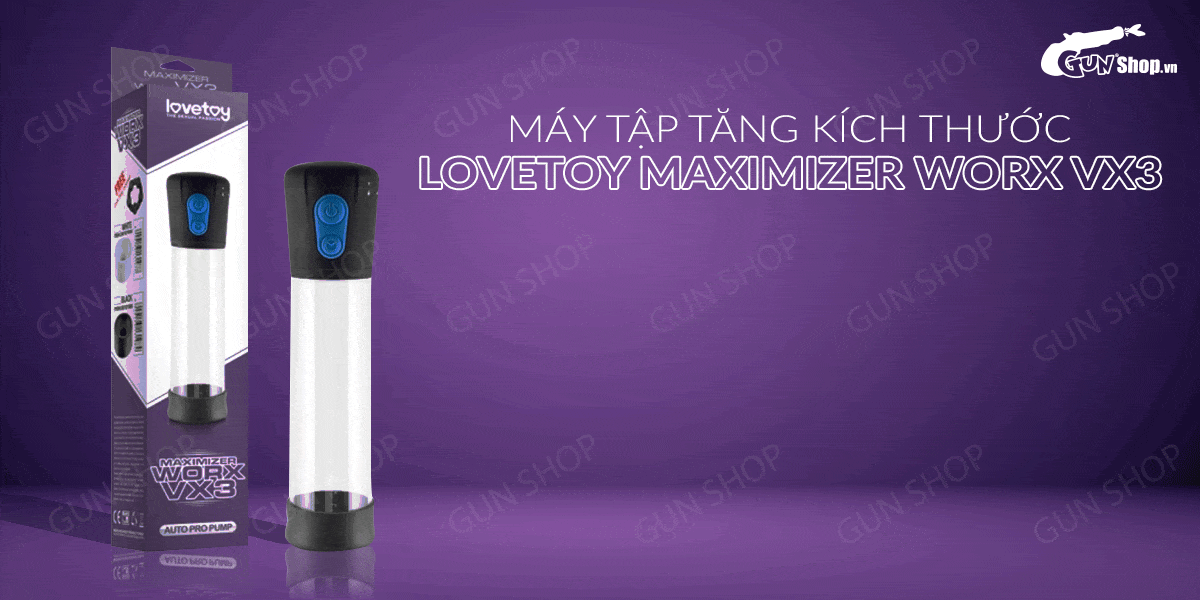 Máy tập dương vật tự động Lovetoy Maximizer Worx VX3 tăng kích thước nhanh
