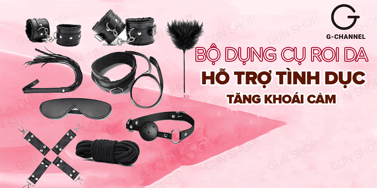 Bộ dụng cụ roi da BDSM kích thích khoái cảm đam mê tăng hưng phấn Yeain