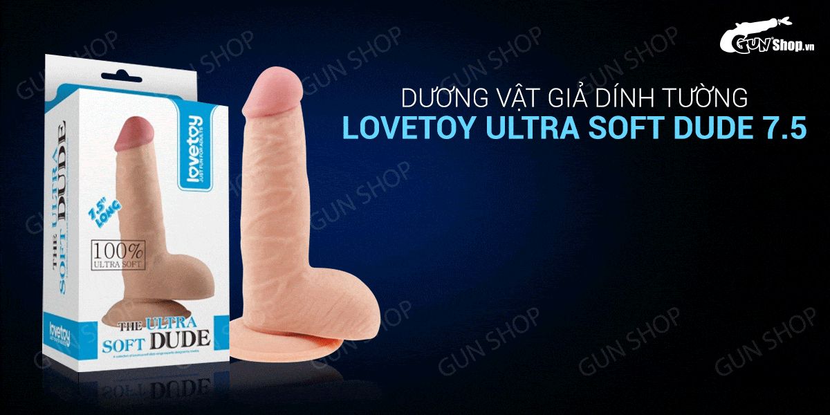 Lovetoy Ultra Soft Dude 7.5 Dương vật giả dính tường mềm mại thoải mái