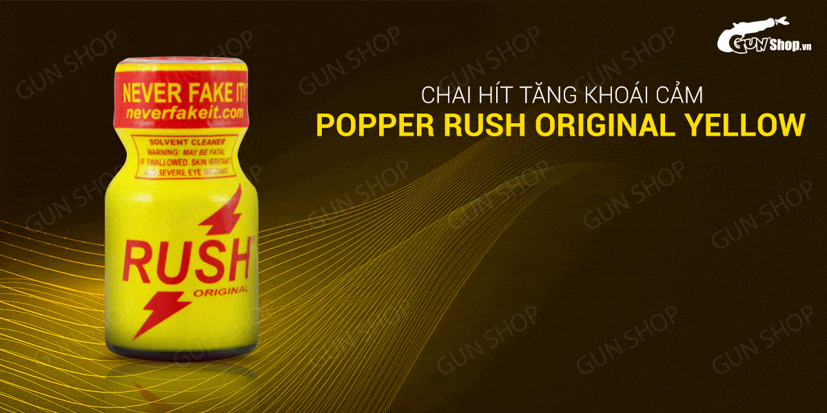 Popper Rush Original Yellow 10ml Mỹ chính hãng tăng khoái cảm cực đỉnh