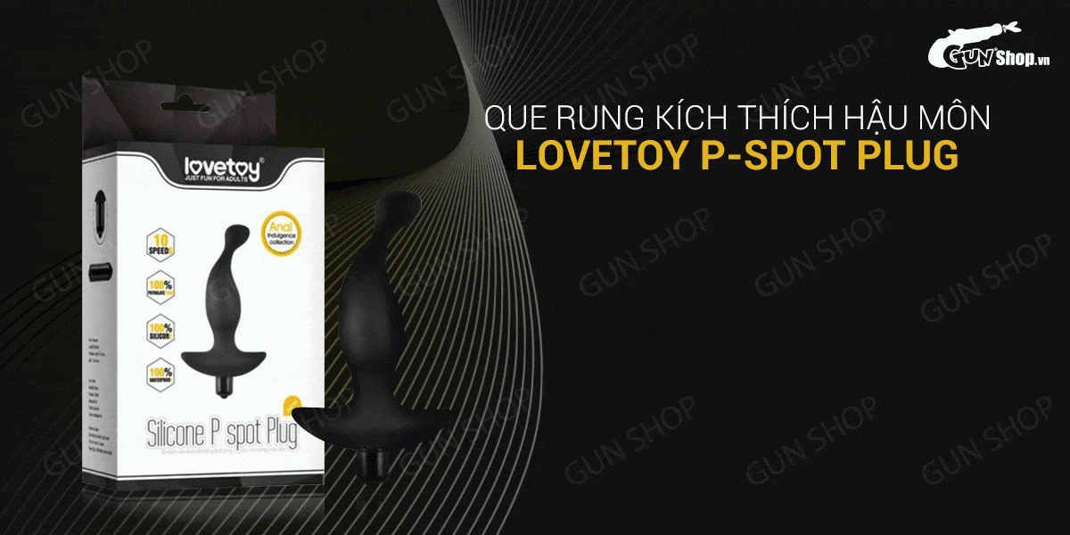 Que rung hậu môn 10 chế độ, pin bền, Lovetoy P-Spot Plug hot