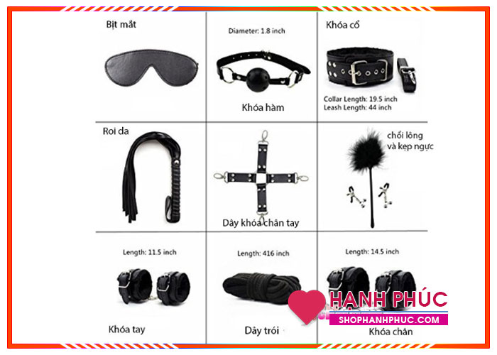  Thông tin Bộ 10 Món Đồ Chơi Tình Dục Bạo Dâm SHP1178 Siêu Chất - SHP1178 hàng xách tay