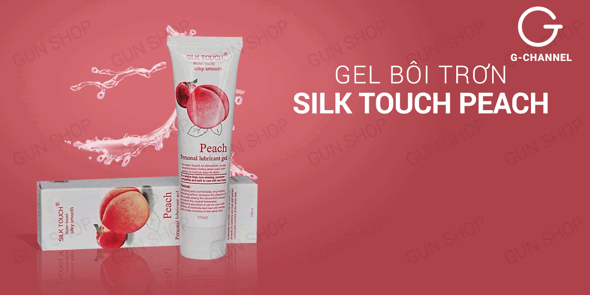 Gel bôi trơn hương đào Silk Touch chai 100ml mượt mịn, an toàn