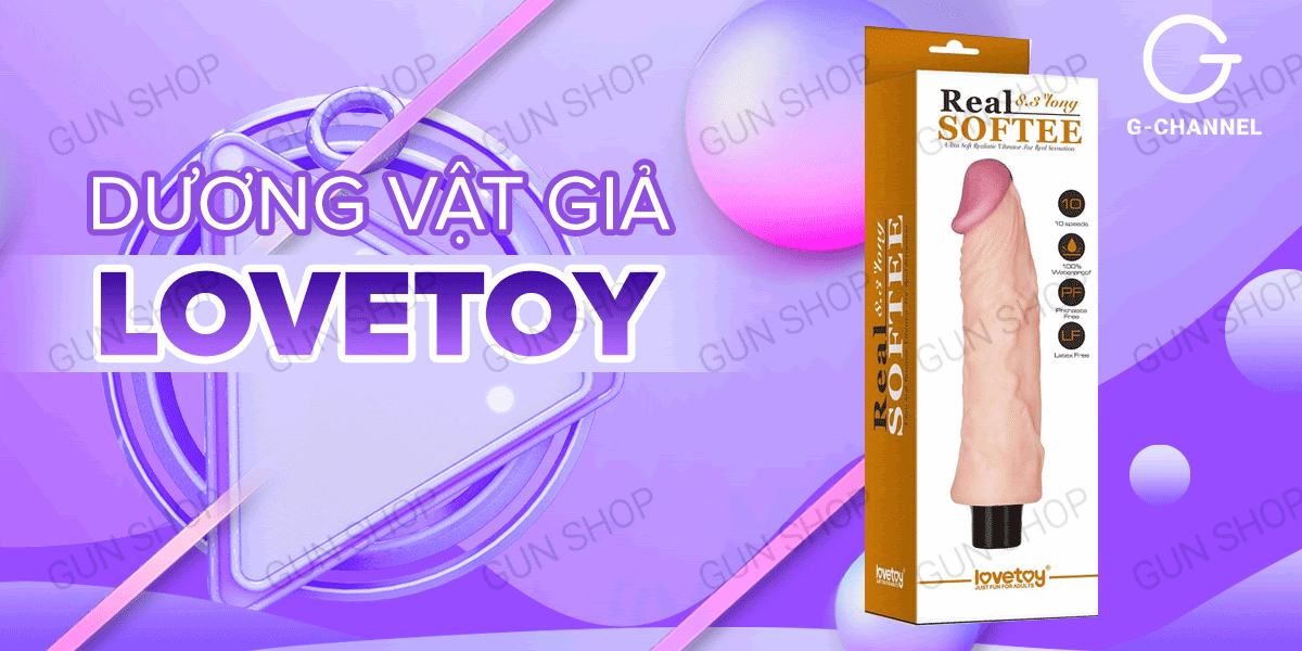 Dương vật giả Lovetoy Real Softee rung mạnh 10 chế độ pin siêu bền