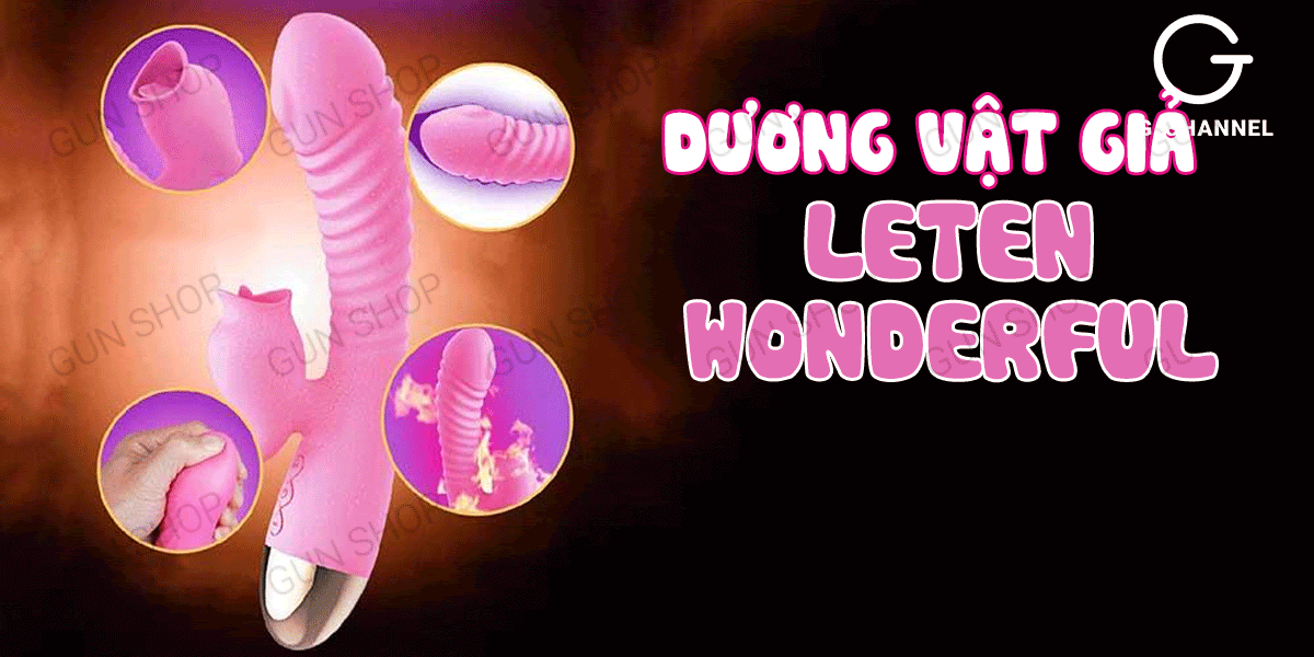 Dương vật giả rung đôi sạc điện Leten Wonderful cực mạnh, siêu bền