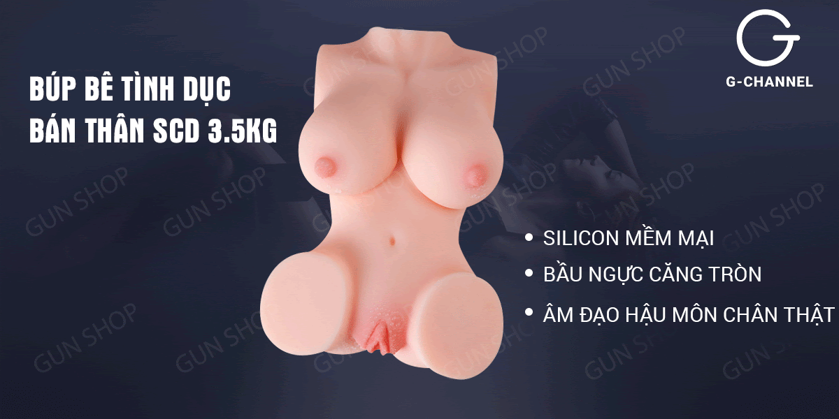 Búp bê bán thân silicon mềm mại chân thực hấp dẫn SCD S2 3.5kg