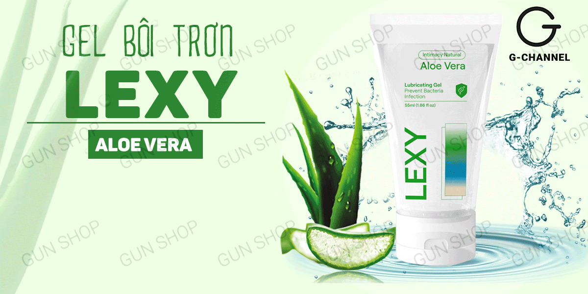 Gel bôi trơn Aloe Lexy 55ml dưỡng ẩm dịu nhẹ tăng khoái cảm