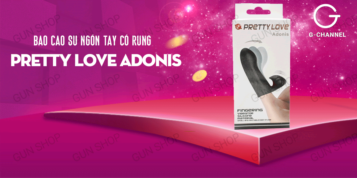 Ngón tay rung Pretty Love Adonis silicon an toàn kích thích cực khoái