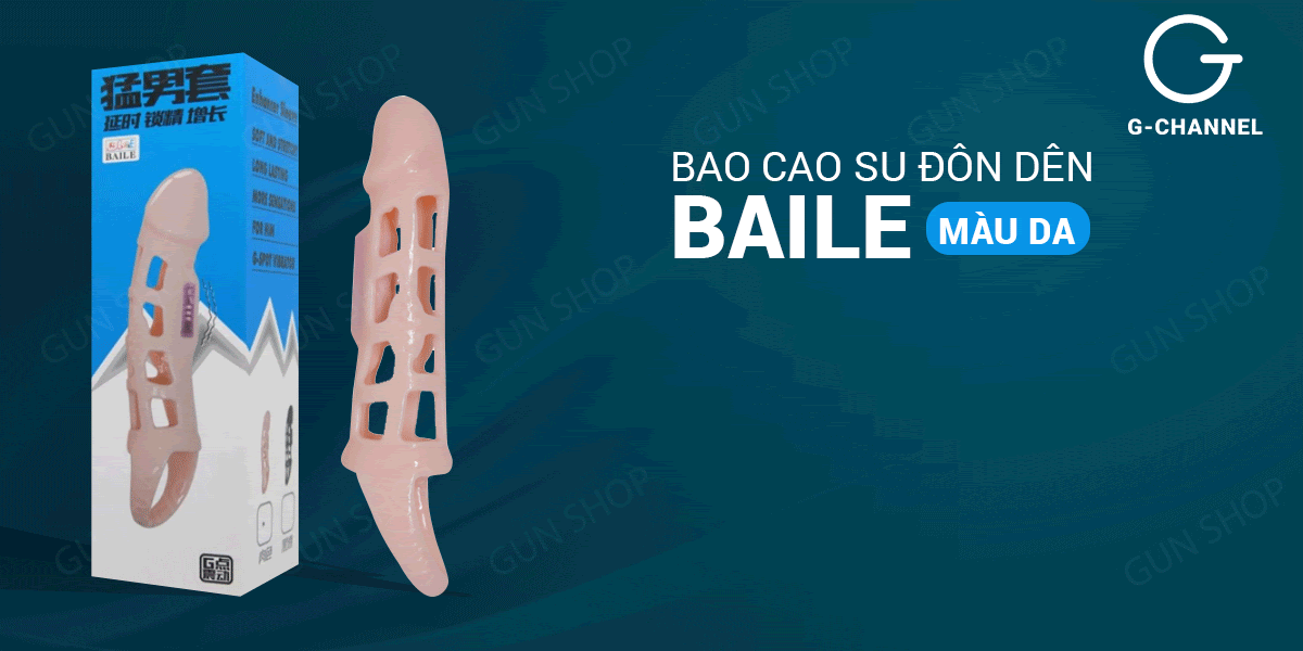 Bao cao su đôn dên Baile tăng kích thước rung mạnh dây đeo an toàn