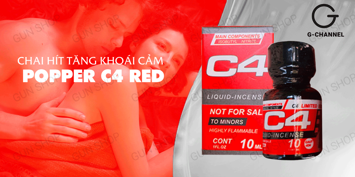 Popper C4 Red 10ml Mỹ chính hãng tăng khoái cảm nhanh