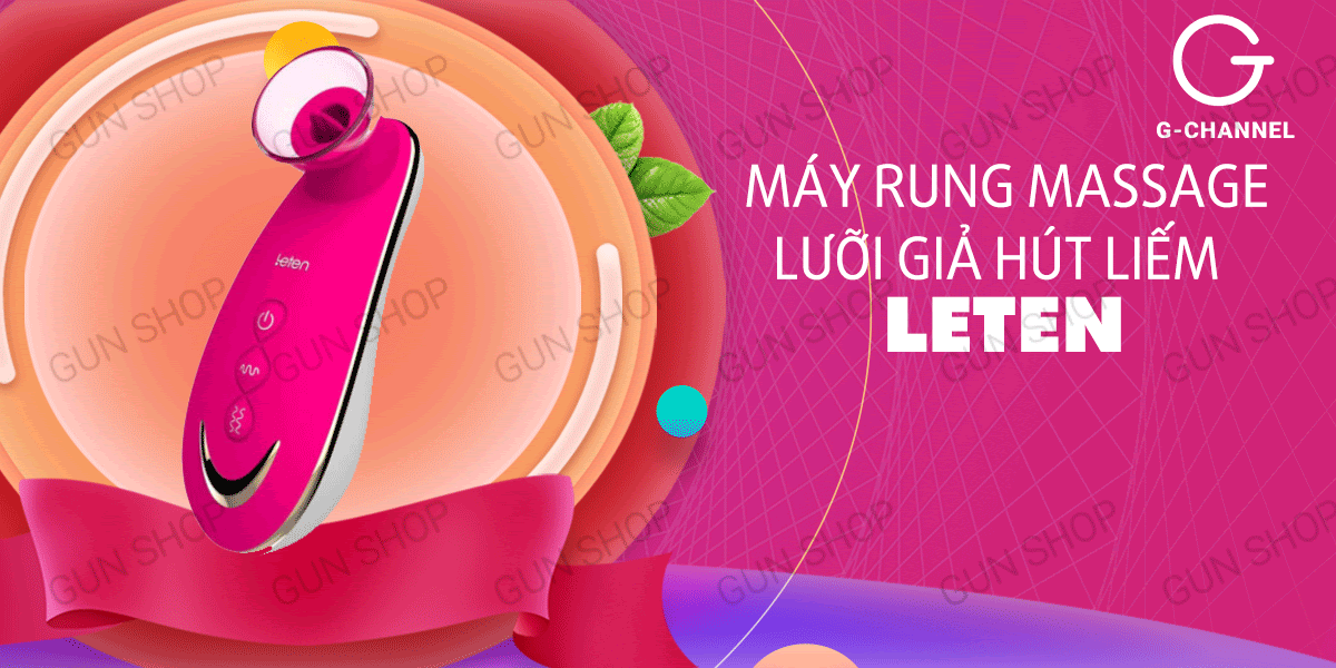 Máy rung kích thích âm đạo lưỡi giả Leten Sucker siêu thật