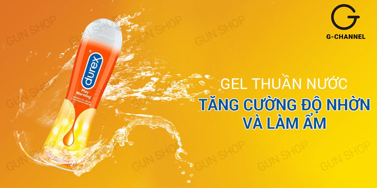 Gel bôi trơn nóng ấm Durex Warming tăng khoái cảm dễ lên đỉnh 100ml