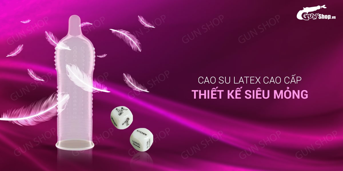 Bao cao su SO 3 in 1 siêu mỏng gai nổi hộp 12 chiếc bảo vệ an toàn