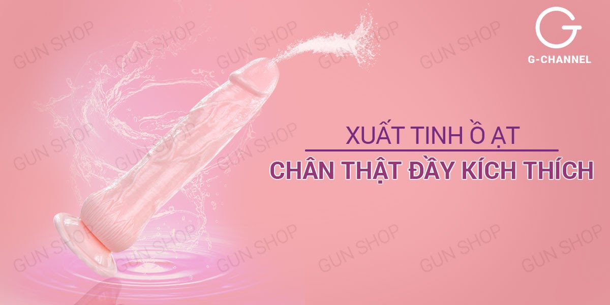 Dương vật giả rung xịt nước Baile Eros Fountain silicon y tế cao cấp