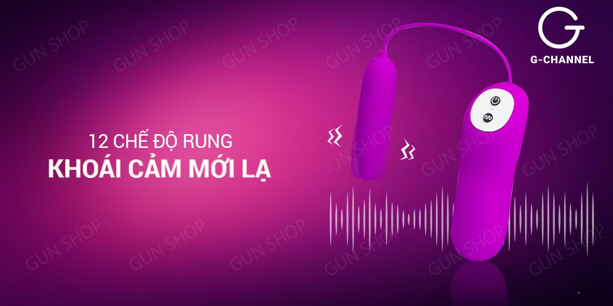Trứng rung 12 chế độ 1 đầu pin AAA Pretty Love Harriet kích thích điểm G