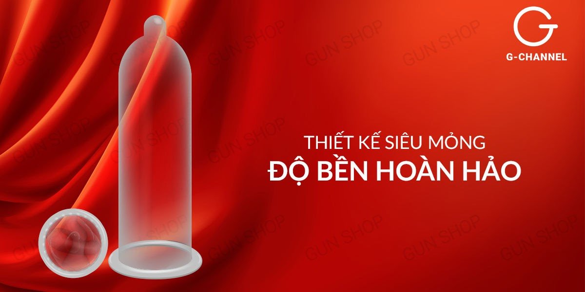 Bao cao su OLO 0.01 Đỏ siêu mỏng kích thích đam mê hộp 10 cái