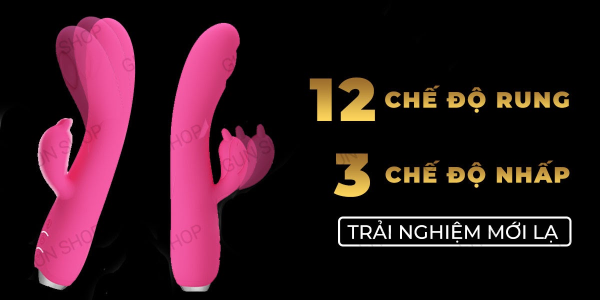 Máy rung massage 2 đầu Pretty Love Regina sạc điện kích thích đỉnh