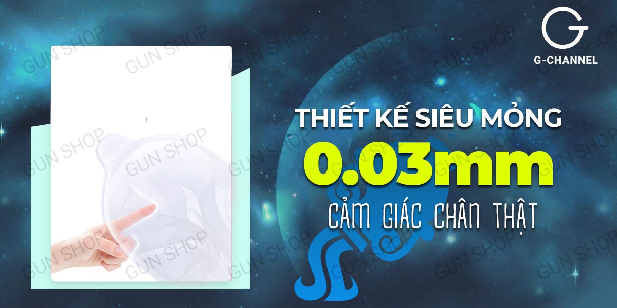 Bao cao su Ropockon Bảo Bình siêu mỏng 0.03mm hương dâu hộp 12 cái giá tốt