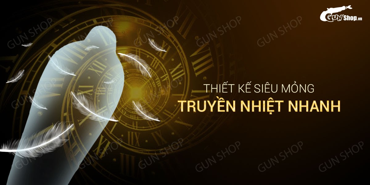 Bao cao su OLO 0.01 Gold siêu mỏng kéo dài thời gian an toàn hộp 10