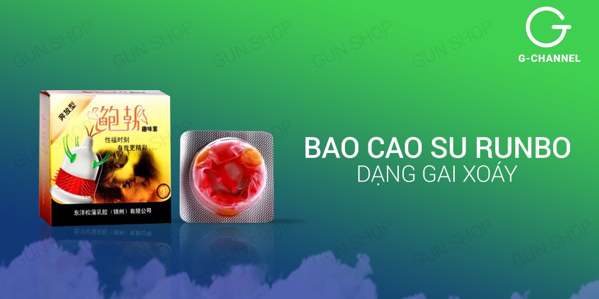 Bộ 3 bao cao su Runbo gân gai lớn kích thích cực đỉnh an toàn