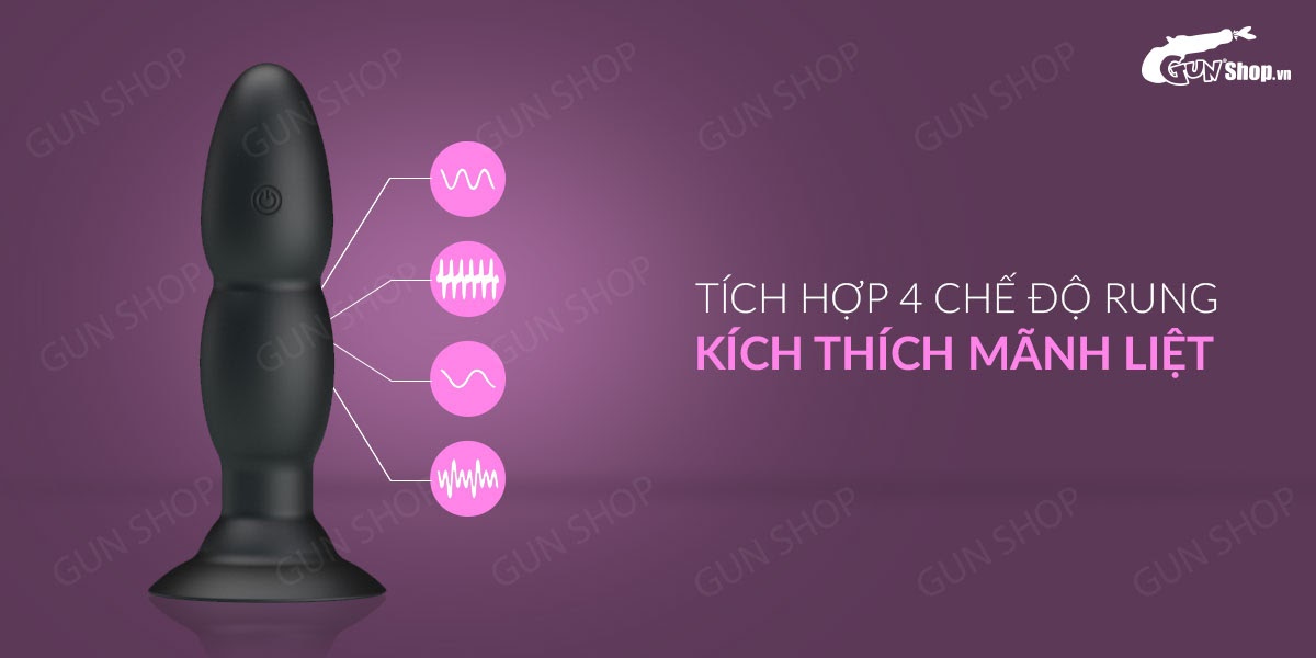 Que rung hậu môn 4 chế độ silicon mềm mịn điều khiển từ xa siêu đã