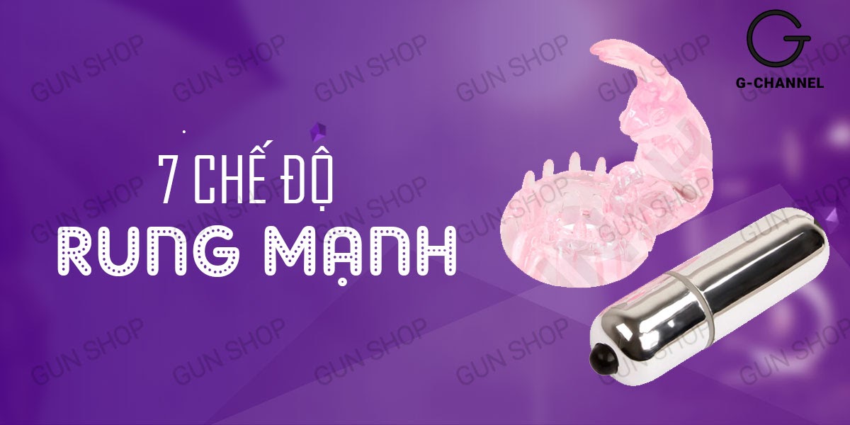 Vòng rung Baile Love Rabbit pin mạnh 7 chế độ kích thích cực phê