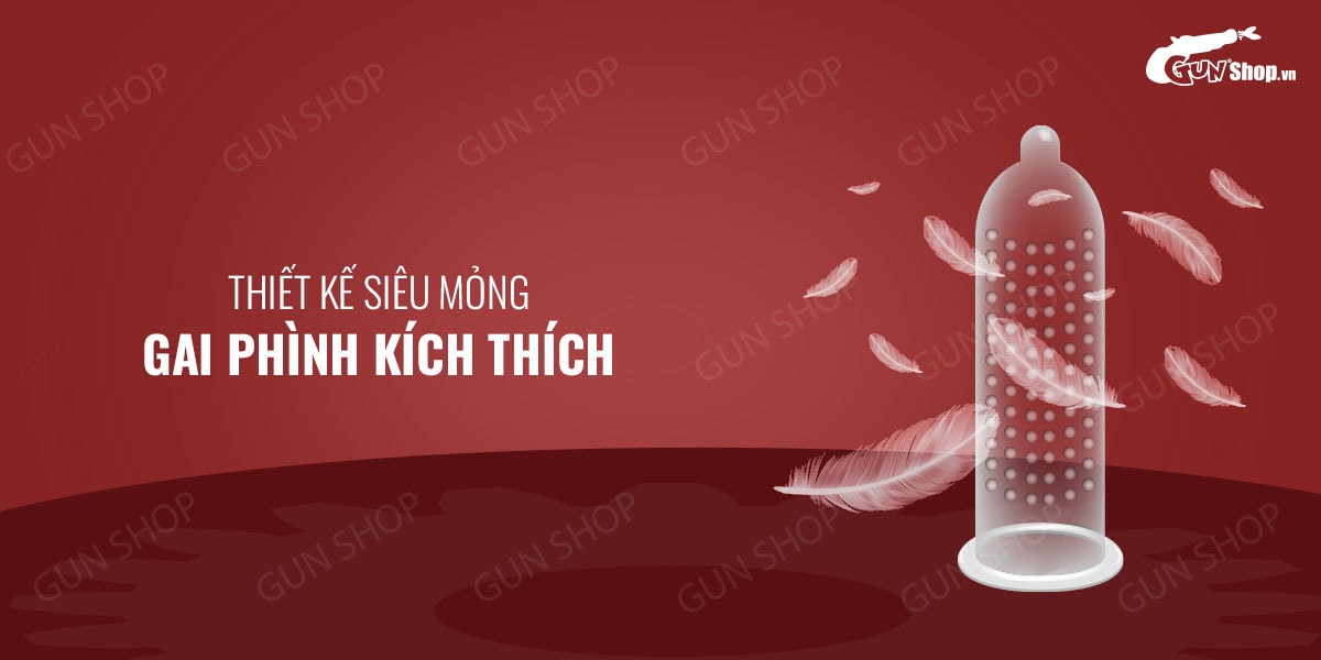 Bao cao su OLO siêu mỏng 0.01 Large Bump 10 cái tỏa nhiệt