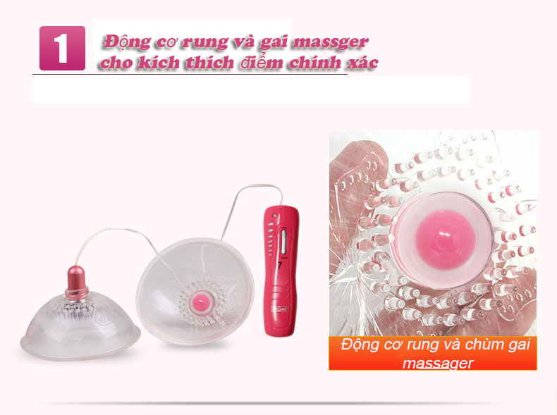 Máy Massage Nhũ Hoa Cao Cấp Momo Rung Xoay Tăng Kích Thước