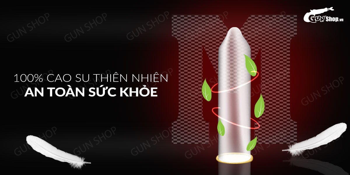 Bao cao su Muaisi 0.01 siêu mỏng Hộp 10 cái tăng khoái cảm