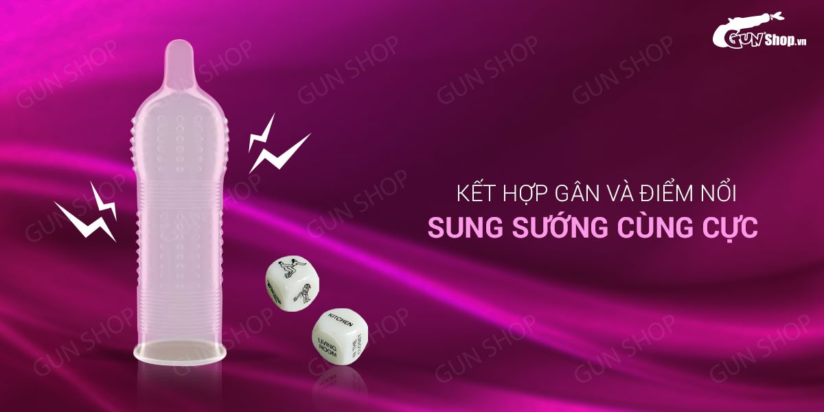 Bao cao su SO 3 in 1 siêu mỏng gai nổi hộp 12 chiếc bảo vệ an toàn