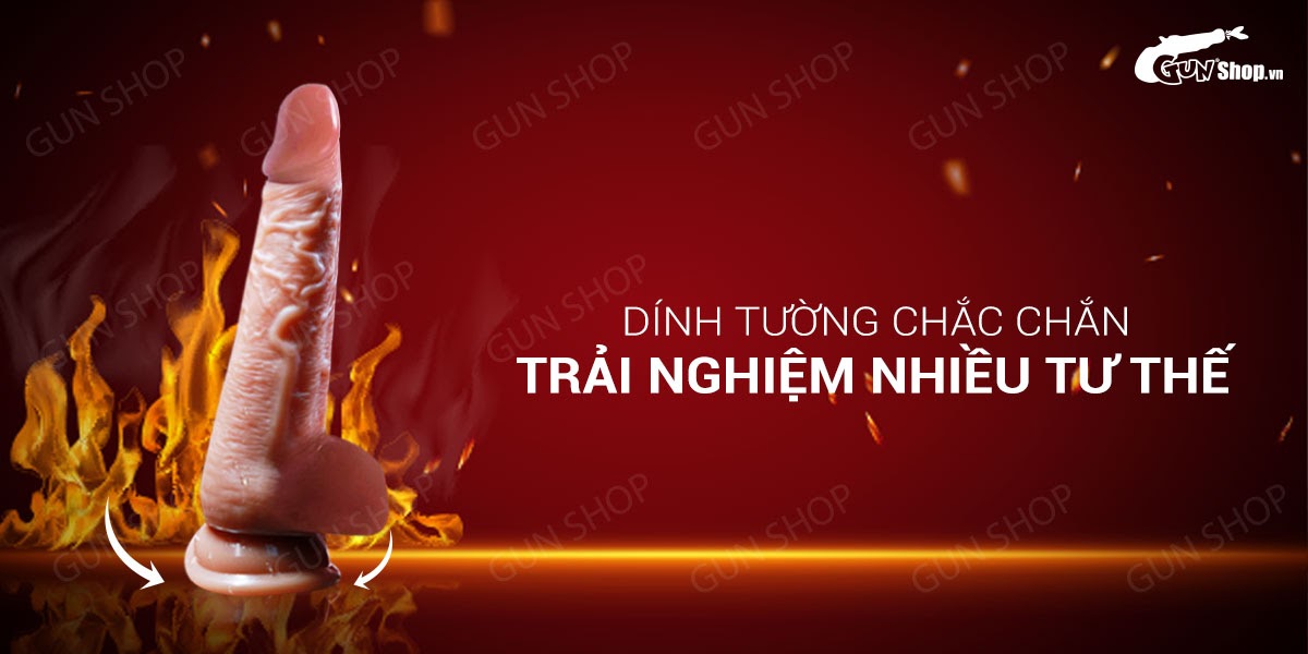 Dương vật giả dính tường siêu mềm rung sạc silicon cao cấp