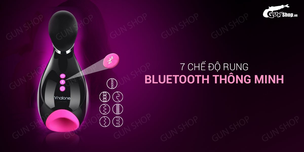 Âm đạo giả 7 chế độ rung tự động kết nối Bluetooth Nalone Oxxy