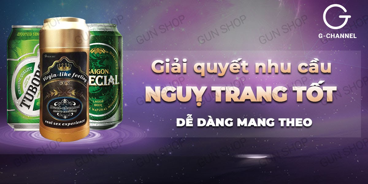 Máy rung giả lon bia Magical Kiss Gold hút cực mạnh kích thích