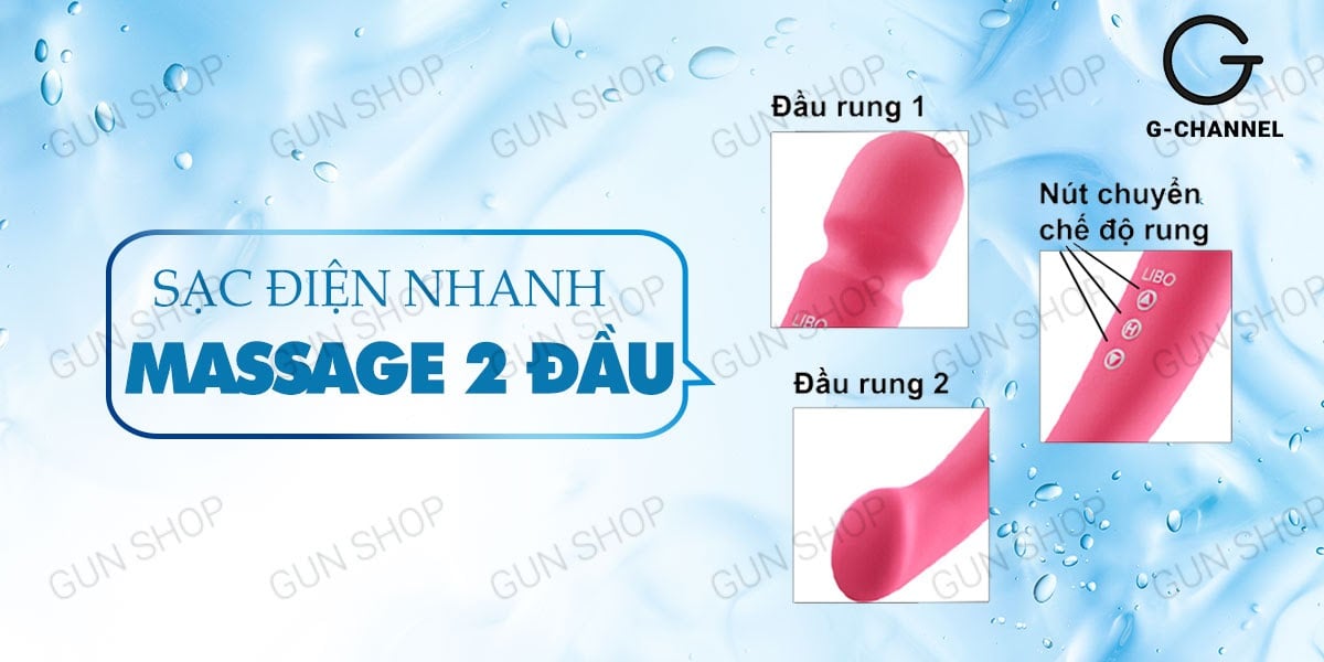 Máy massage 2 đầu rung Libo Scorpio siêu mạnh nhiều chế độ kích thích